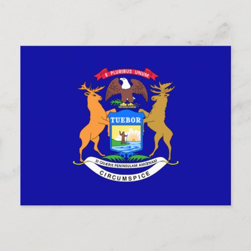 Flag of Michigan Postcard