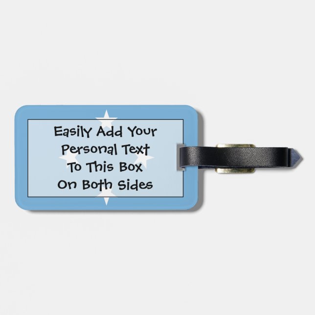 Flag of Micronesia Easy ID Personal Luggage Tag (Back Horizontal)