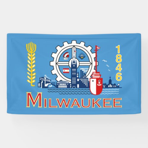 Flag of Milwaukee Wisconsin Banner