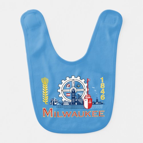 Flag of Milwaukee Wisconsin Bib