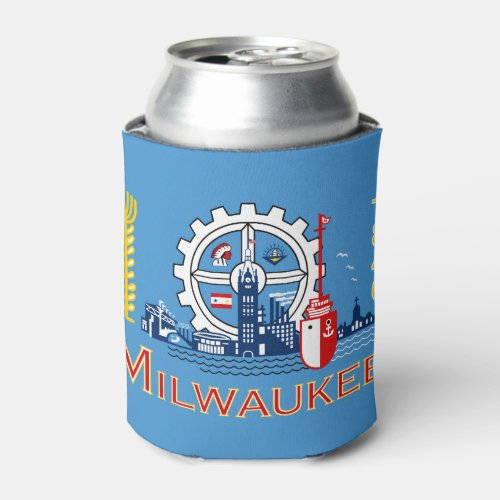 Flag of Milwaukee Wisconsin Can Cooler