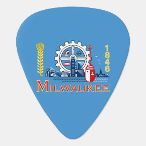 Flag of Milwaukee, Wisconsin  Guitar Pick