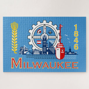 Flag of Milwaukee (Wisconsin) Jigsaw Puzzle