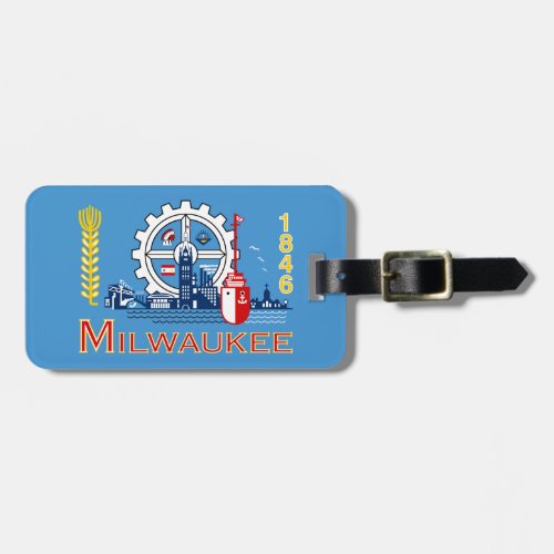 Flag of Milwaukee Wisconsin Luggage Tag