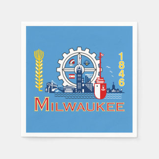 Flag of Milwaukee, Wisconsin Napkins