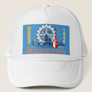 Flag of Milwaukee, Wisconsin Trucker Hat