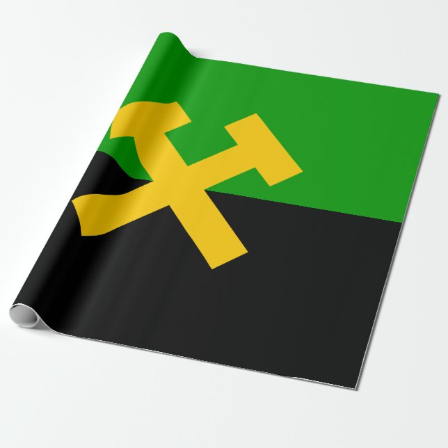 Flag of Miners and Mine Workers Wrapping Paper (Unrolled)