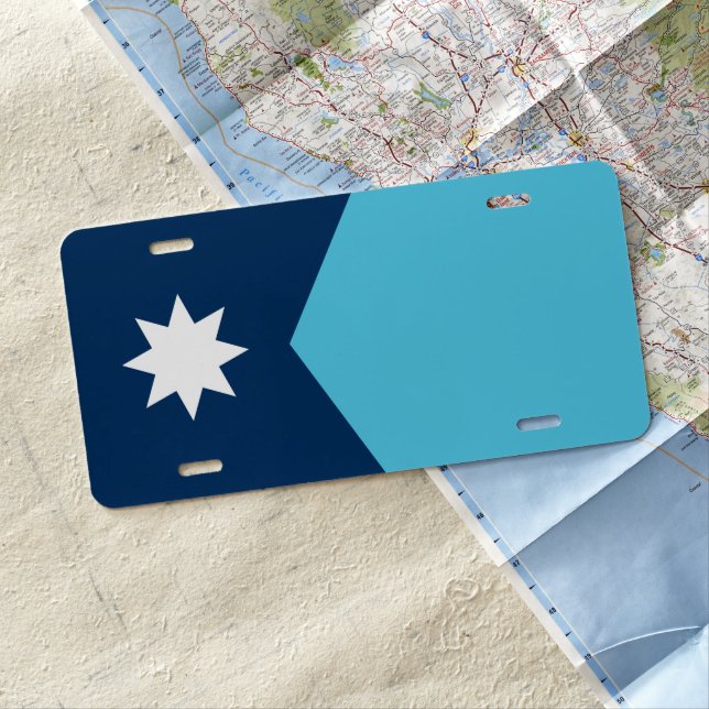 Flag of Minnesota License Plate (In Situ)