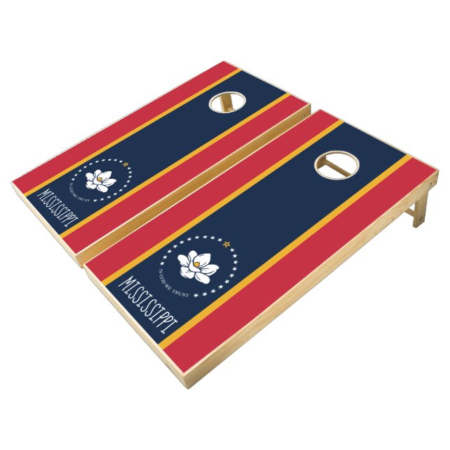 Flag of Mississippi (2020) Cornhole Set (Angled)