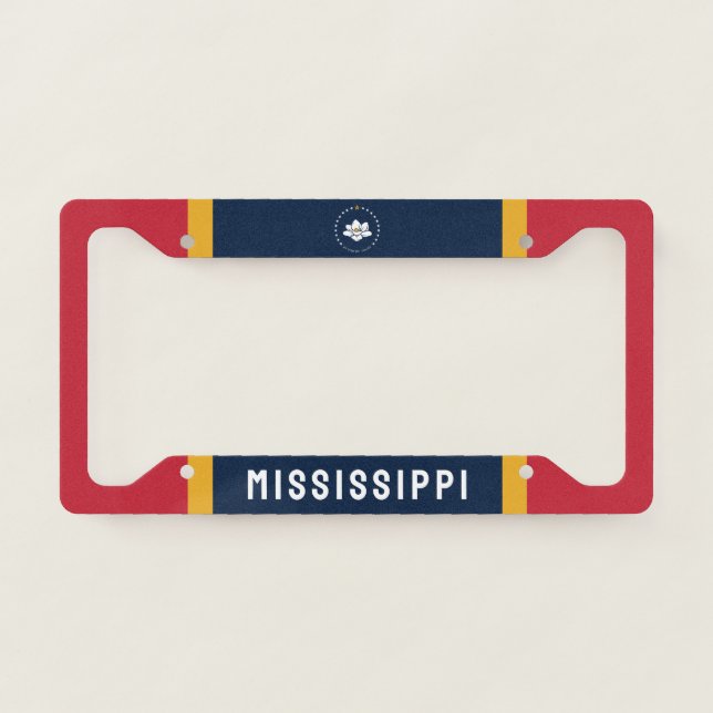 Flag of Mississippi (2020) License Plate Frame (Front)