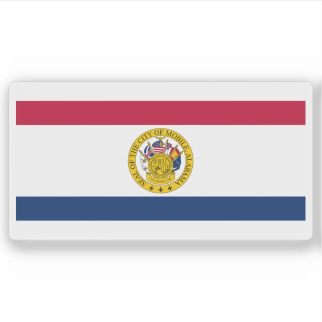 Flag of Mobile, Alabama, USA Sticker (Front)