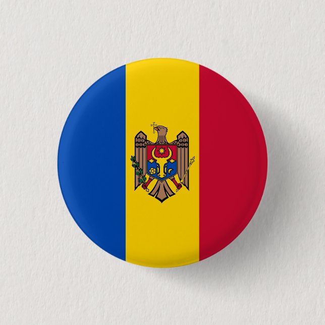 Flag of Moldova Button (Front)