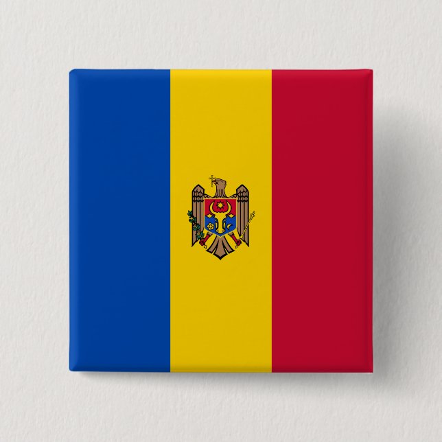 Flag of Moldova Button (Front)