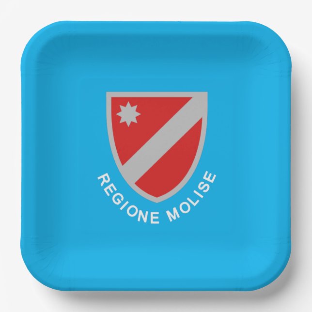 Flag of Molise (Italy)  Paper Plates (Front)