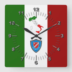 Flag of Molise (Italy)   Square Wall Clock