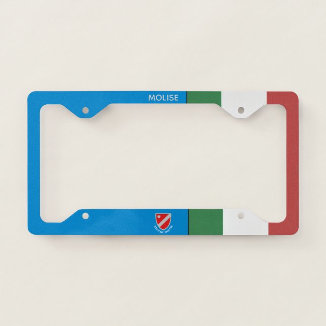 Flag of Molise Region, Italy License Plate Frame (Front)