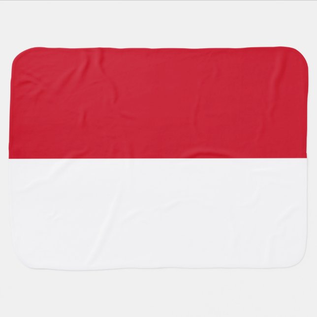 Flag of Monaco Baby Blanket (Horizontal)