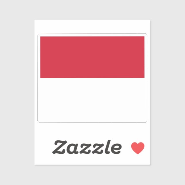 Flag of Monaco custom-cut  Sticker (Sheet)