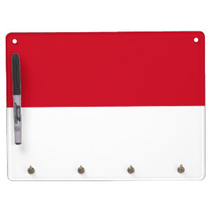 Flag of Monaco Dry Erase Board With Keychain Holder