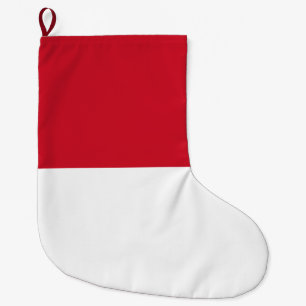 Flag of Monaco Large Christmas Stocking