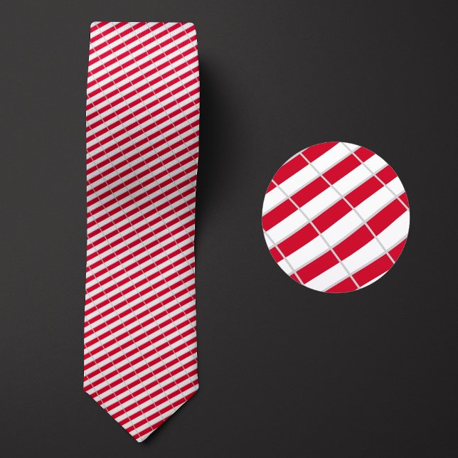 Flag of Monaco Pattern Neck Tie (Creator Uploaded)