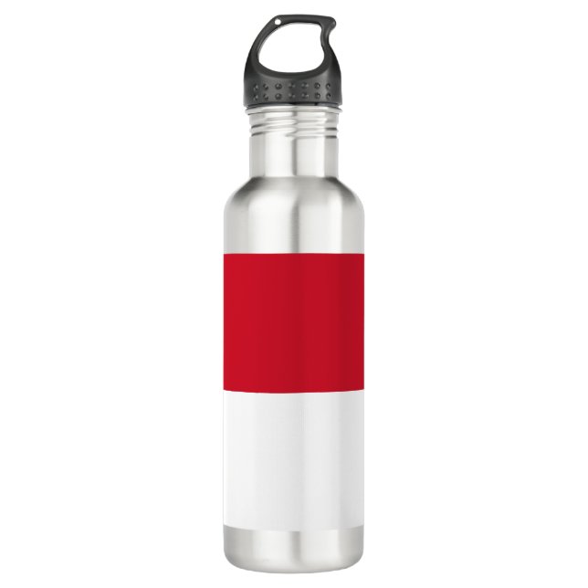 Flag of Monaco Stainless Steel Water Bottle (Front)