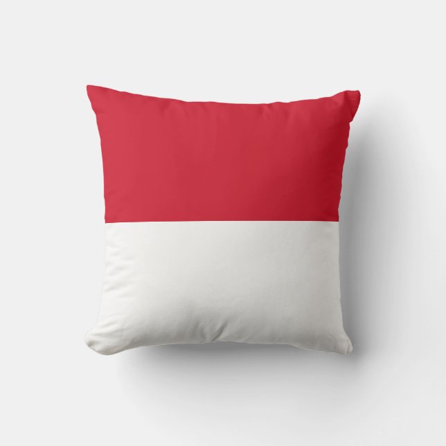 Flag of Monaco Throw Pillow (Front)
