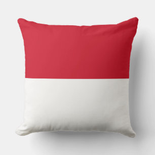 Flag of Monaco Throw Pillow