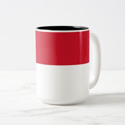 Flag of Monaco Two_Tone Coffee Mug