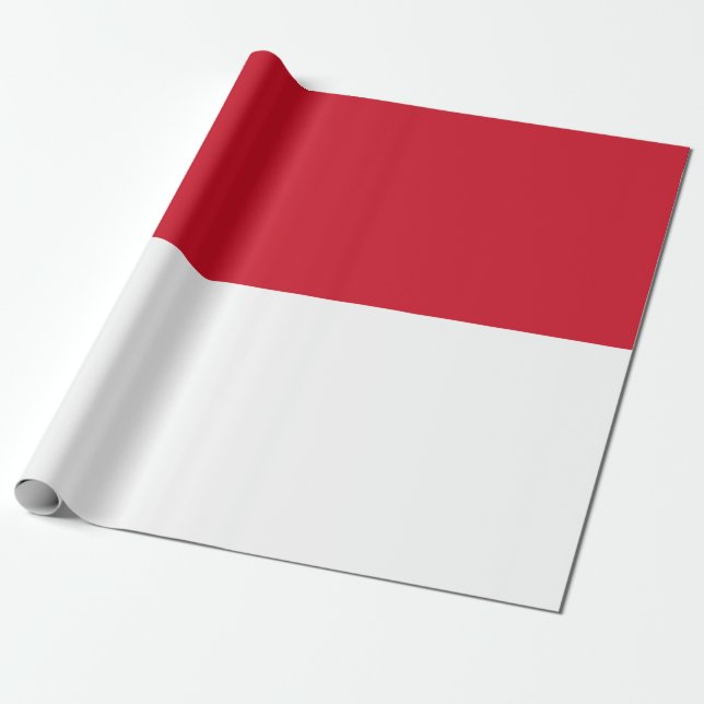 Flag of Monaco Wrapping Paper (Unrolled)