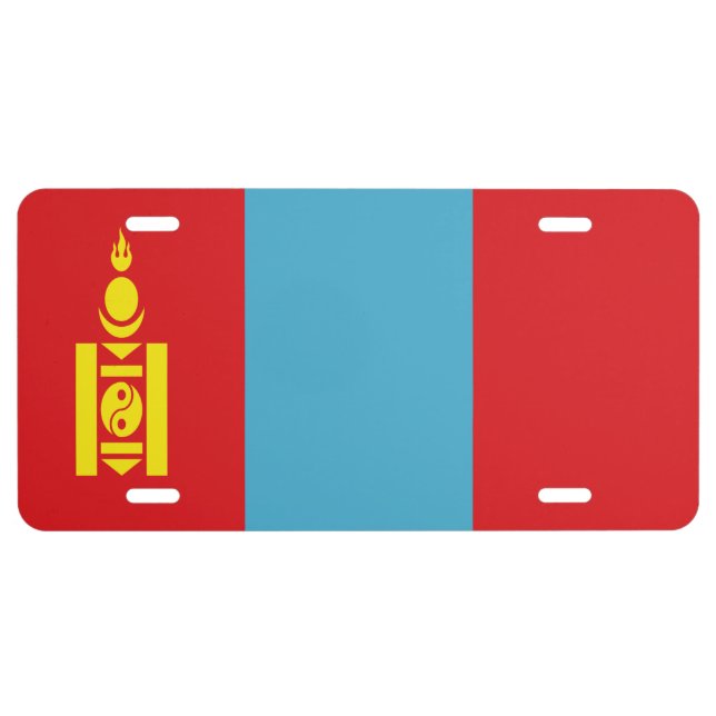 Flag of Mongolia License Plate (Front)