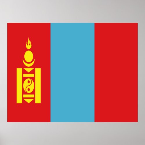 Flag of Mongolia Poster