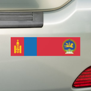 Flag of Mongolia with National Emblem Bumper Sticker