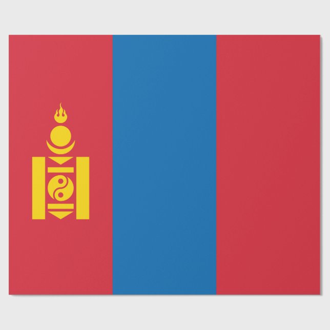 Flag of Mongolia Wrapping Paper (Flat)