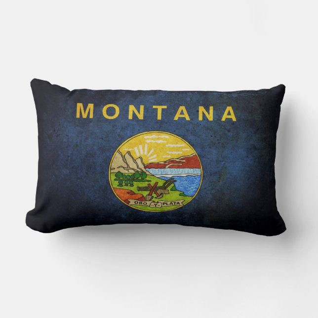 Flag of Montana Lumbar Pillow (Front)