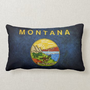 Flag Of Montana Lumbar Pillow by FlagWare at Zazzle