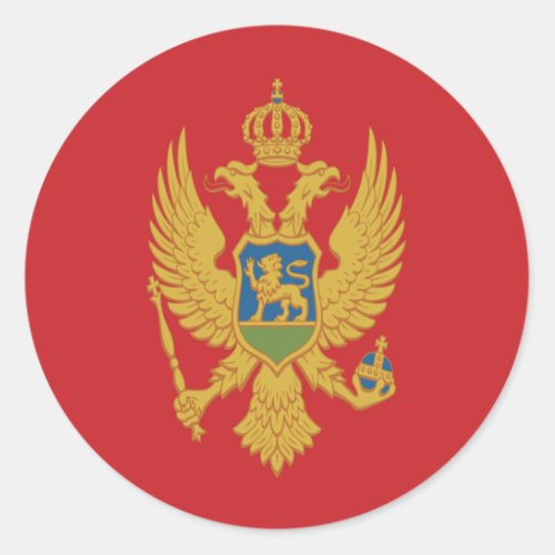 Flag of Montenegro Classic Round Sticker
