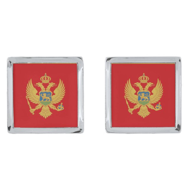 Flag of Montenegro Cufflinks (Front)