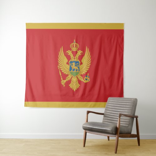 Flag of Montenegro Tapestry