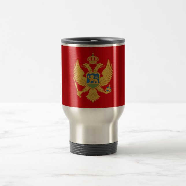 Flag of Montenegro Travel/Commuter Mug (Center)