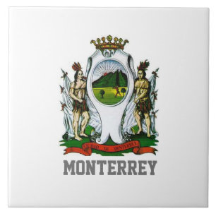 Flag of Monterrey, Nuevo León - MEXICO Ceramic Tile