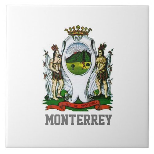 Flag of Monterrey Nuevo Len _ MEXICO Ceramic Tile