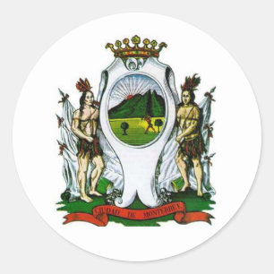 Flag of Monterrey, Nuevo León - MEXICO Classic Round Sticker