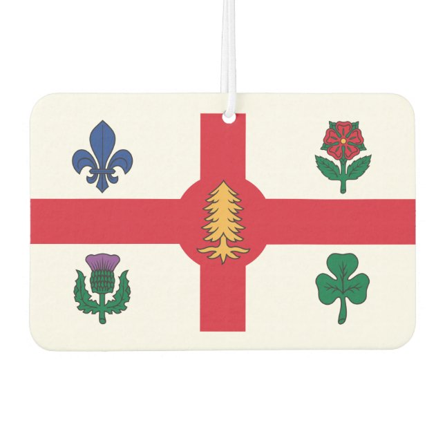 Flag of Montreal, Quebec Air Freshener (Front)