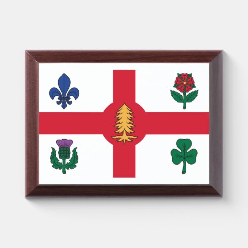 Flag of Montreal Quebec Award Plaque