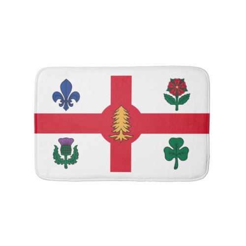 Flag of Montreal Quebec Bath Mat