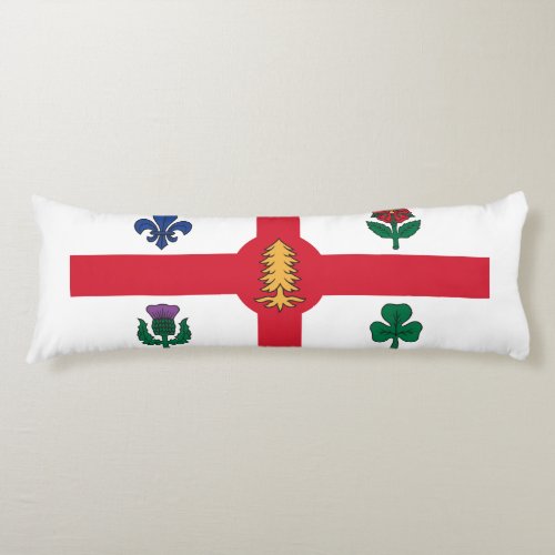 Flag of Montreal Quebec Body Pillow