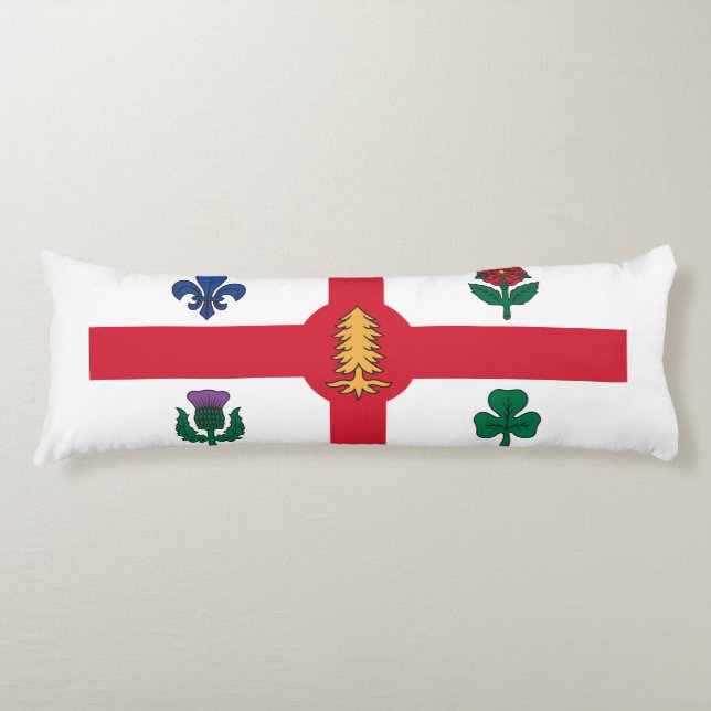 Flag of Montreal, Quebec Body Pillow (Front)
