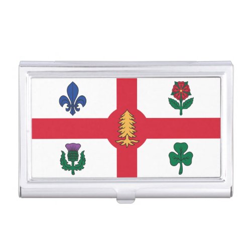 Flag of Montreal Quebec Business Card Case