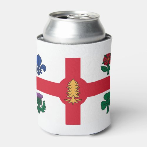 Flag of Montreal Quebec Can Cooler